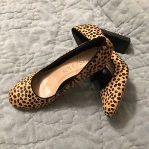 Cheetah  print block heels